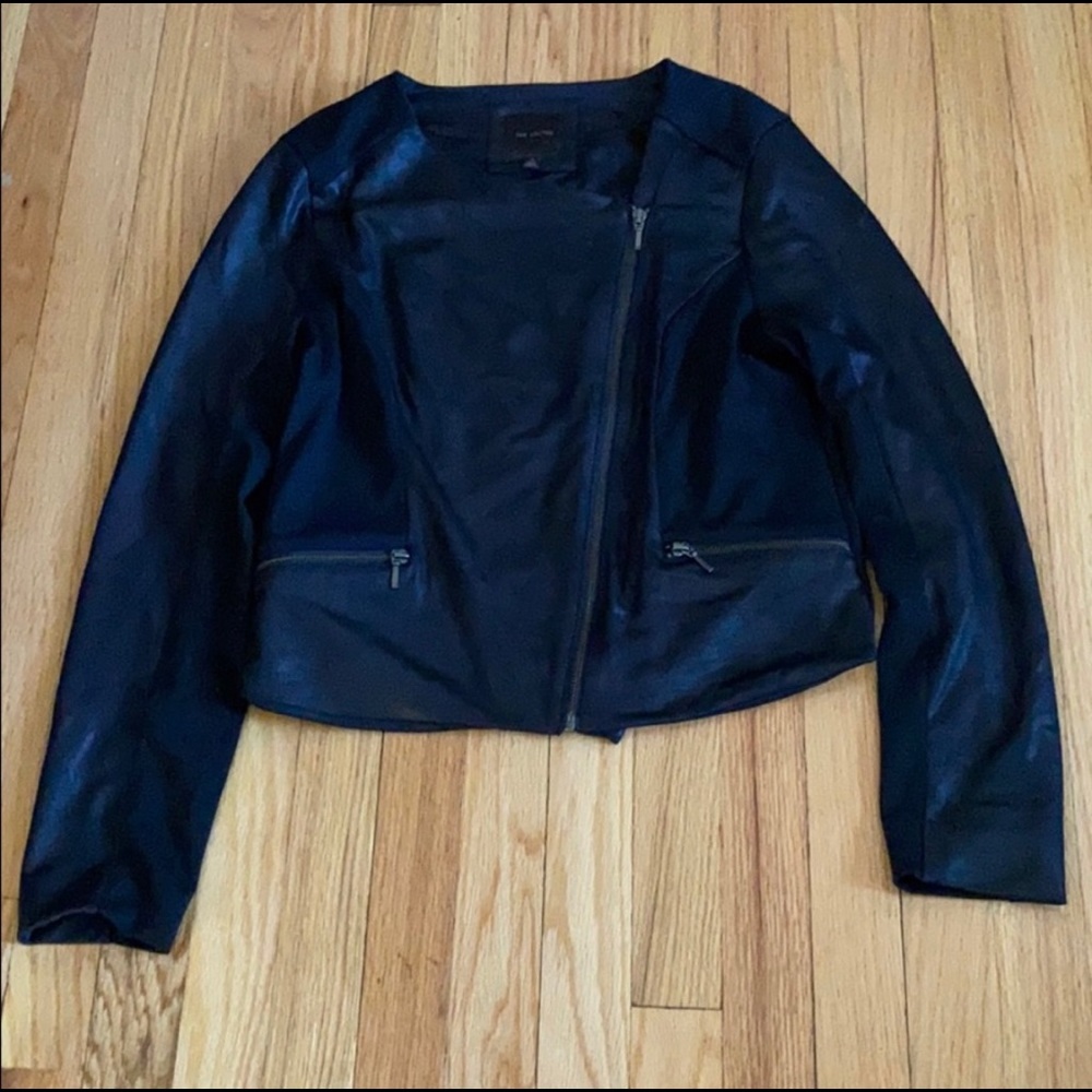 Black zip up jacket from The Limited
